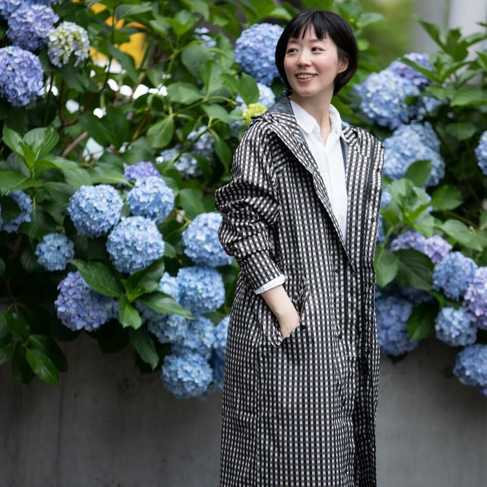 詳細：着用イメージ ［女性モデルのサイズ］身長:168cm 着用サイズ：L 着用カラー：ギンガム