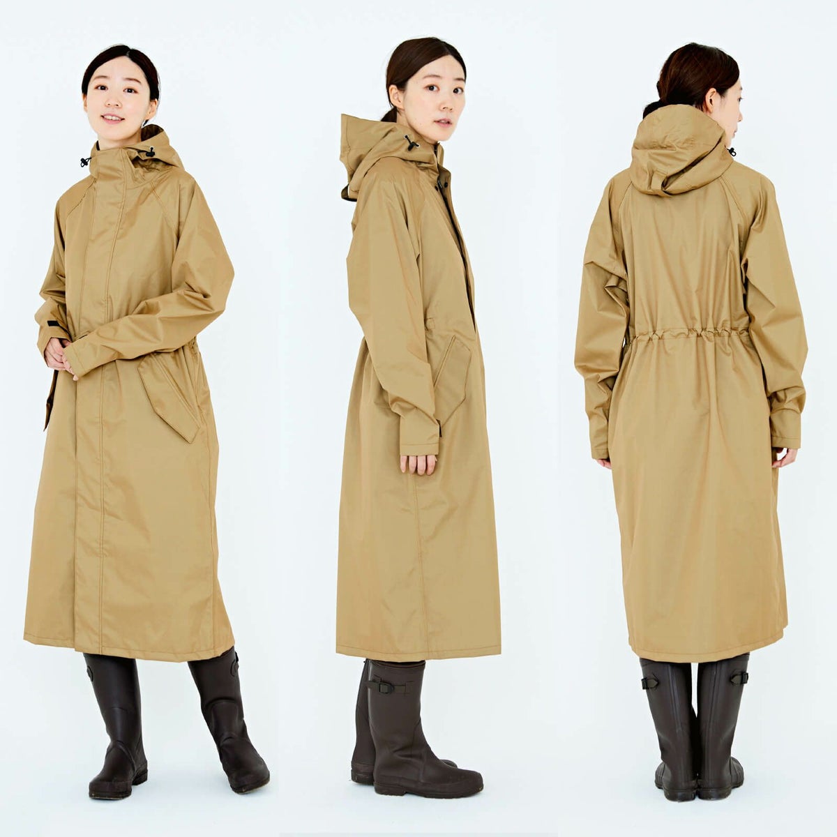 詳細：着用イメージ ［女性モデルのサイズ］身長:168cm 着用サイズ：L 着用カラー：ベージュ