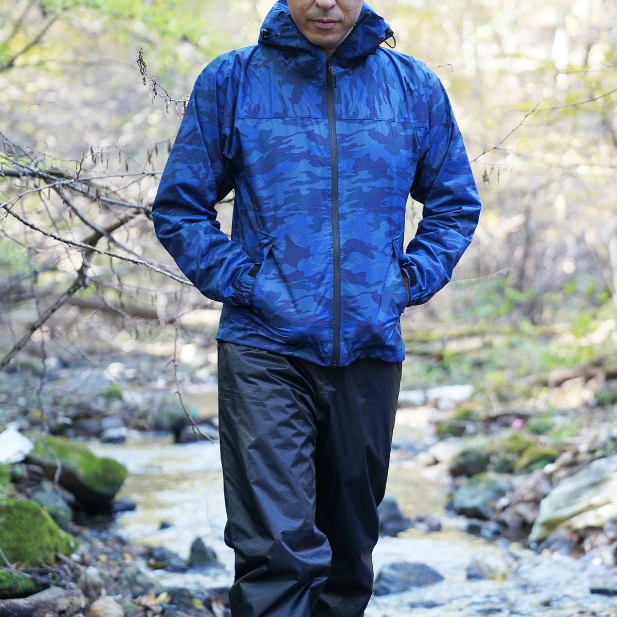 ［男性モデルのサイズ］身長:182cm 着用サイズ：L　／ （下）7571 ストレッチシールド パンツ L