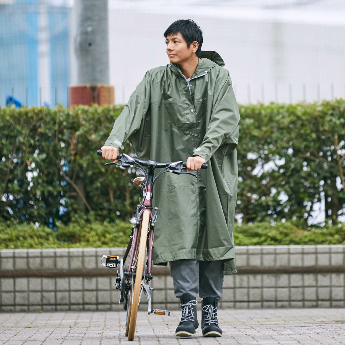 詳細：着用イメージ ［男性モデルのサイズ］身長:174cm 着用サイズ：フリーサイズ