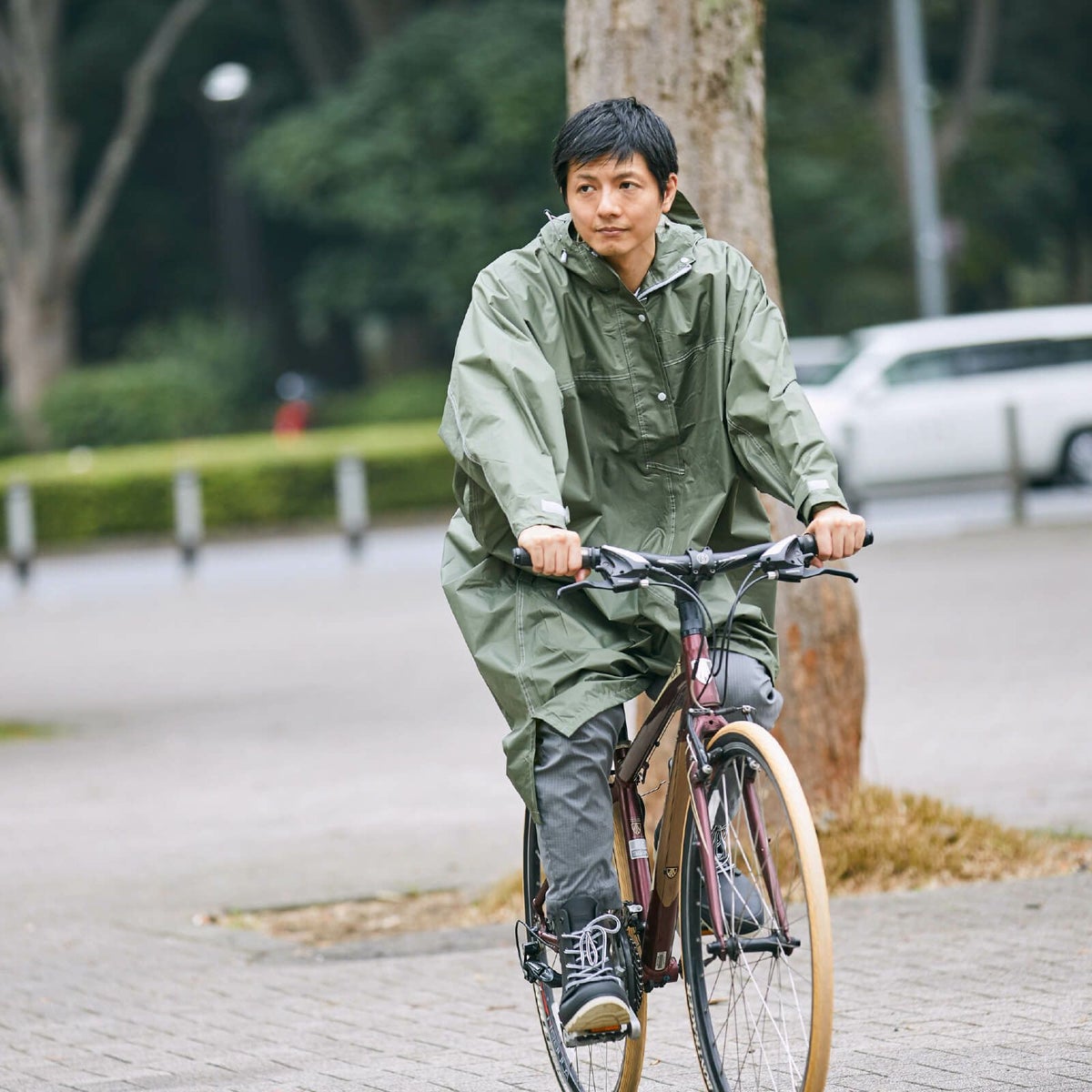 詳細：着用イメージ ［男性モデルのサイズ］身長:174cm 着用サイズ：フリーサイズ