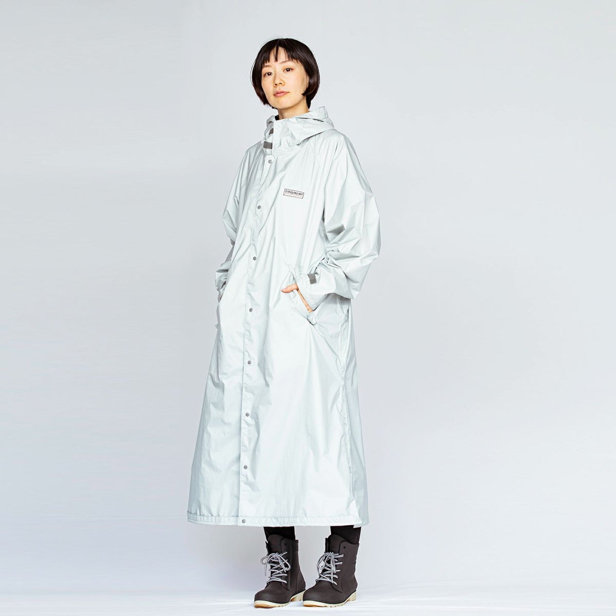 ［女性モデルのサイズ］身長:168cm 着用サイズ：L ／（長靴）6437 ピラルク レインブーツ