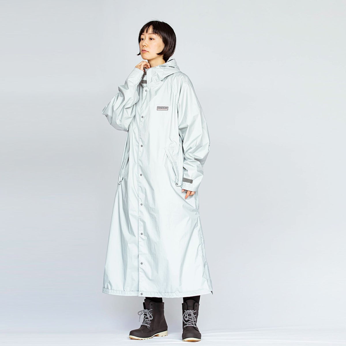 ［女性モデルのサイズ］身長:168cm 着用サイズ：L ／（長靴）6437 ピラルク レインブーツ