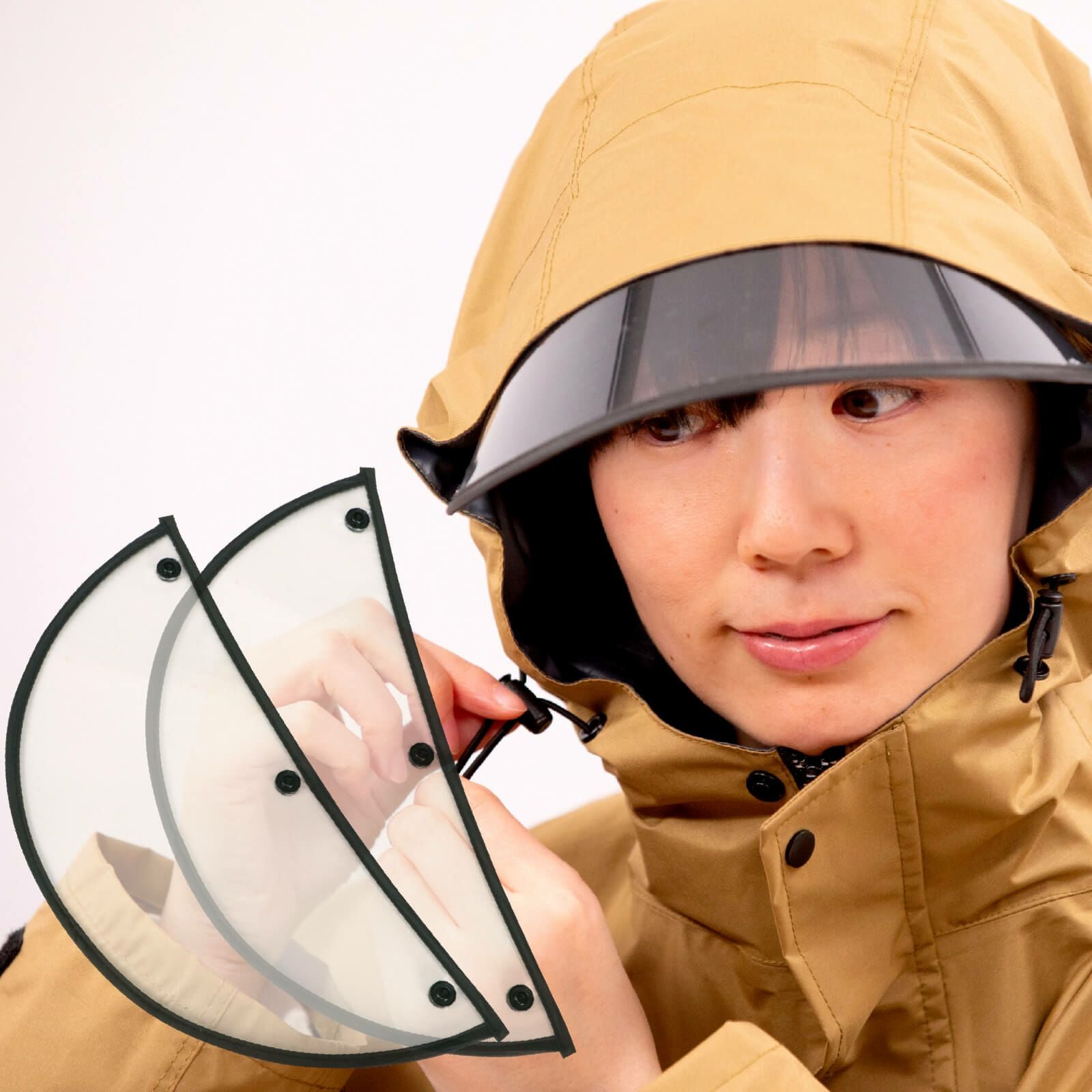 V-004 レインバイザー トップ（2枚組） | レインコート レインポンチョ