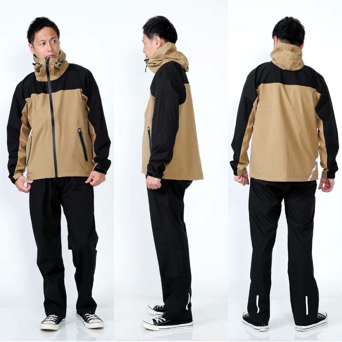 ［男性モデルのサイズ］身長:176cm 着用サイズ：L カラー:ベージュ