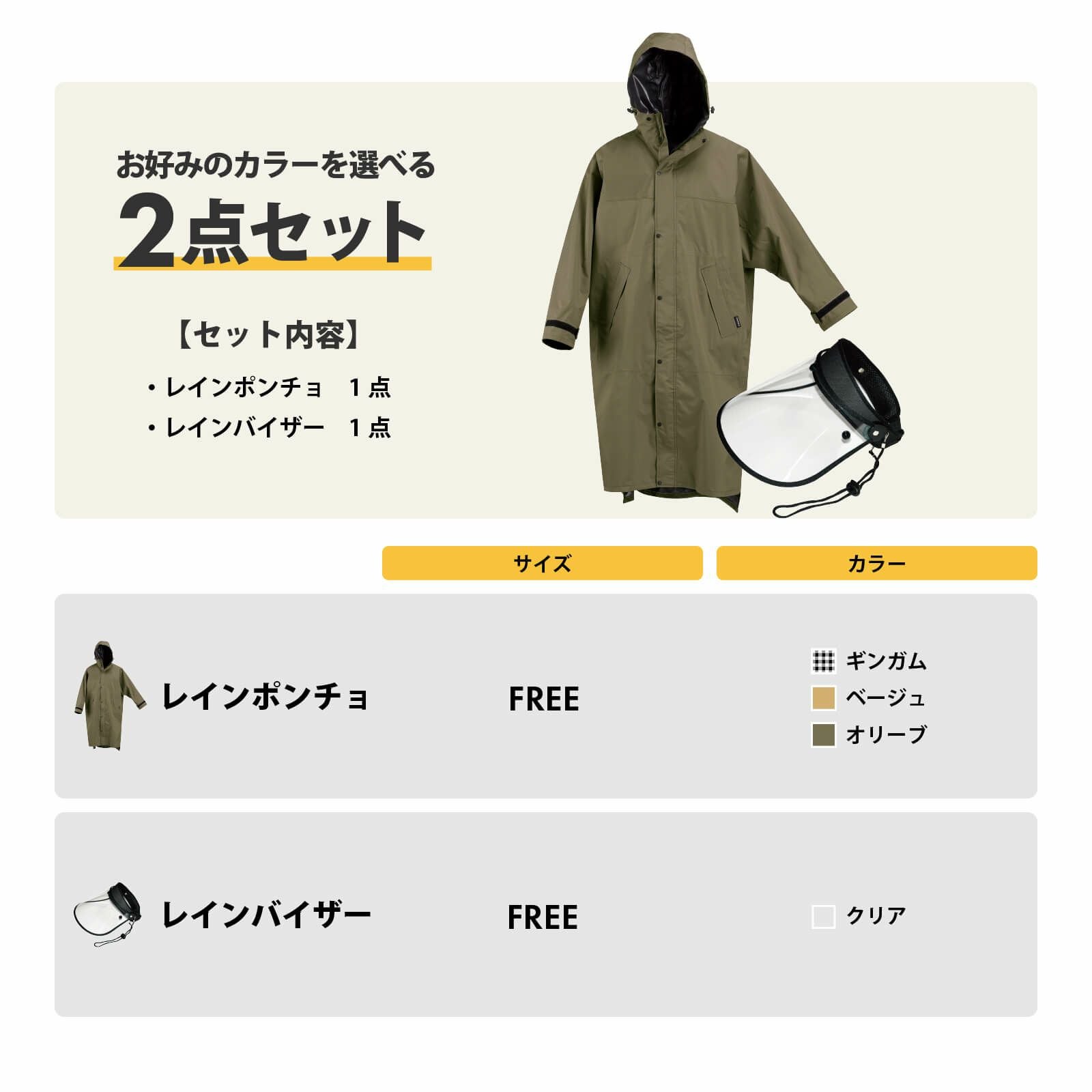 送料無料 バイザーセット】7441 サイクルモード ハイポンチョ ＋ V-002