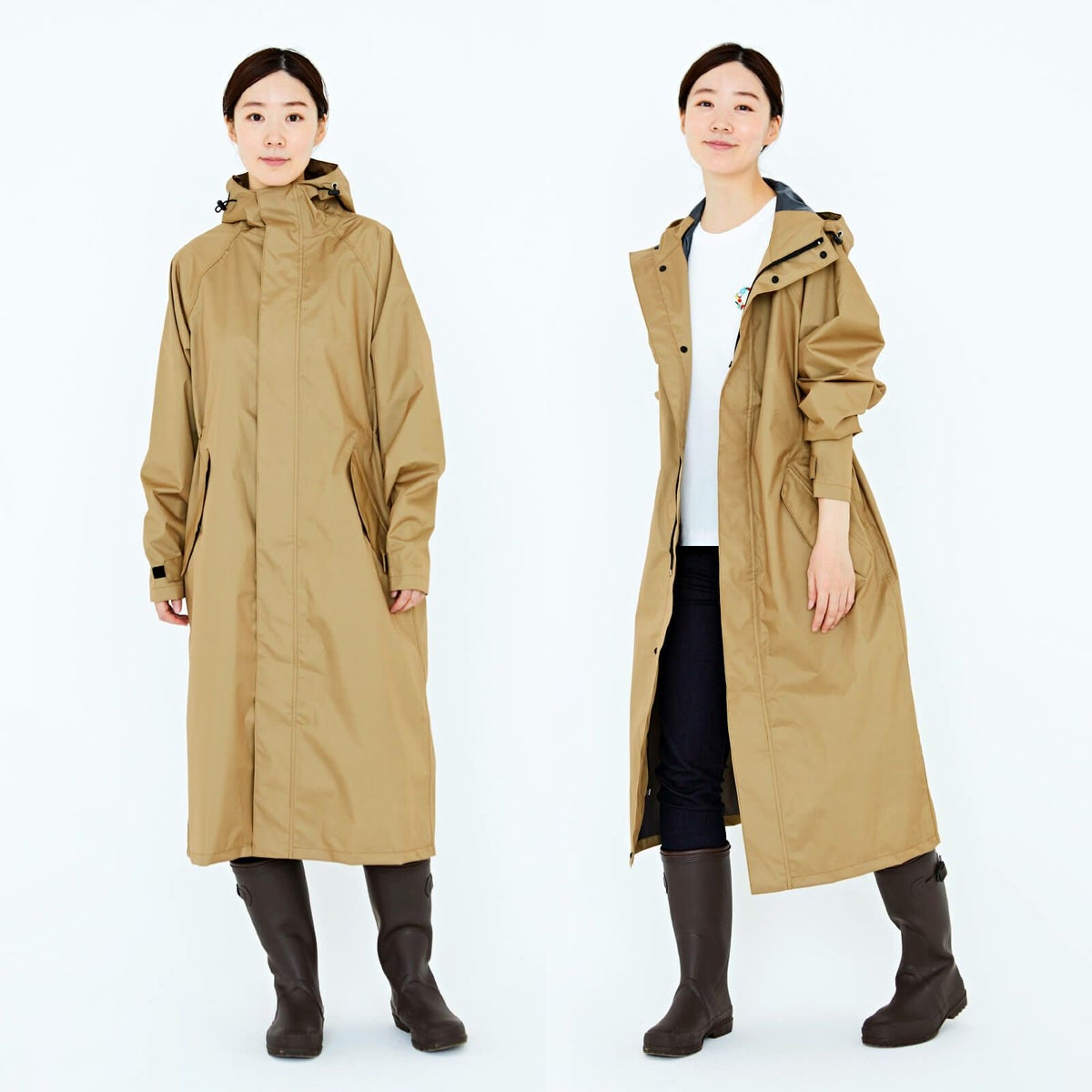 詳細：着用イメージ ［女性モデルのサイズ］身長:168cm 着用サイズ：L 着用カラー：ベージュ