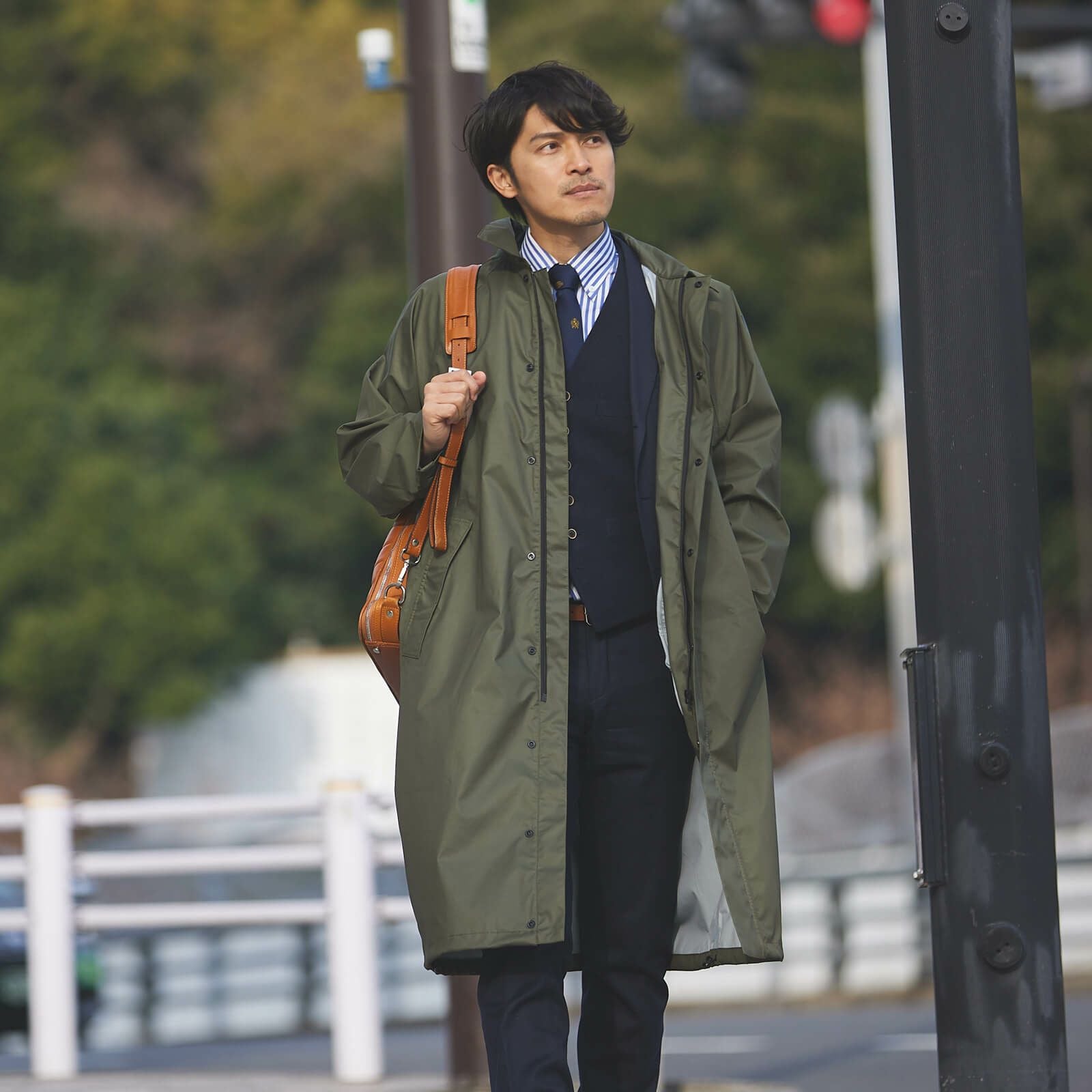 AH-300 3レイヤーステンカラーコート | レインコート レインポンチョ