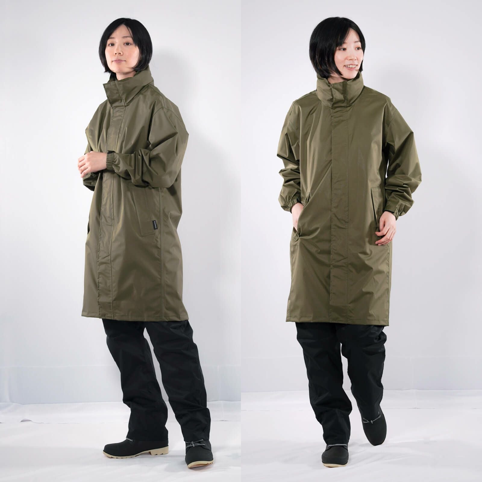 送料無料 上下セット】7590 バッグインコート ＋ AH-200レインパンツ