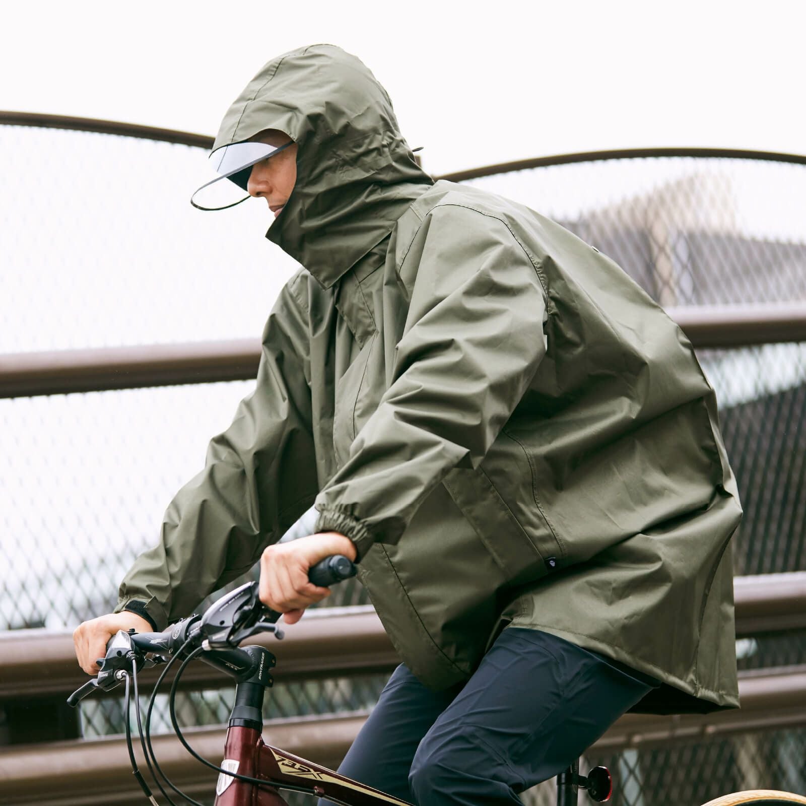 送料無料 上下セット】7590 バッグインコート ＋ AH-200レインパンツ