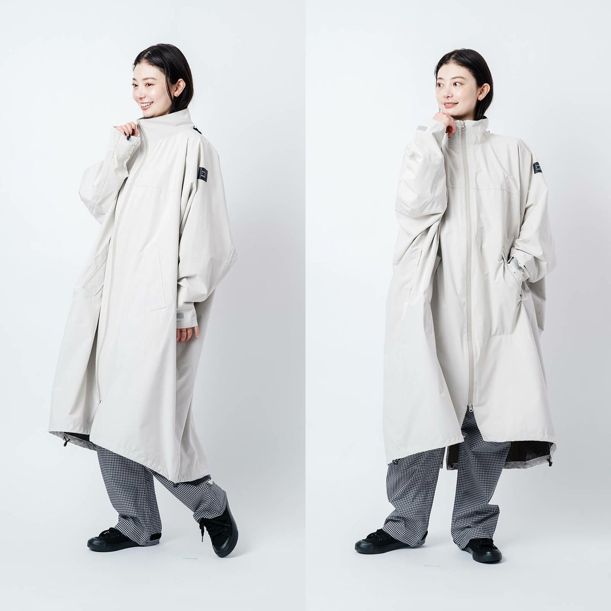 ※モデル身長：166cm ／ Lサイズ ／ アイスグレー着用