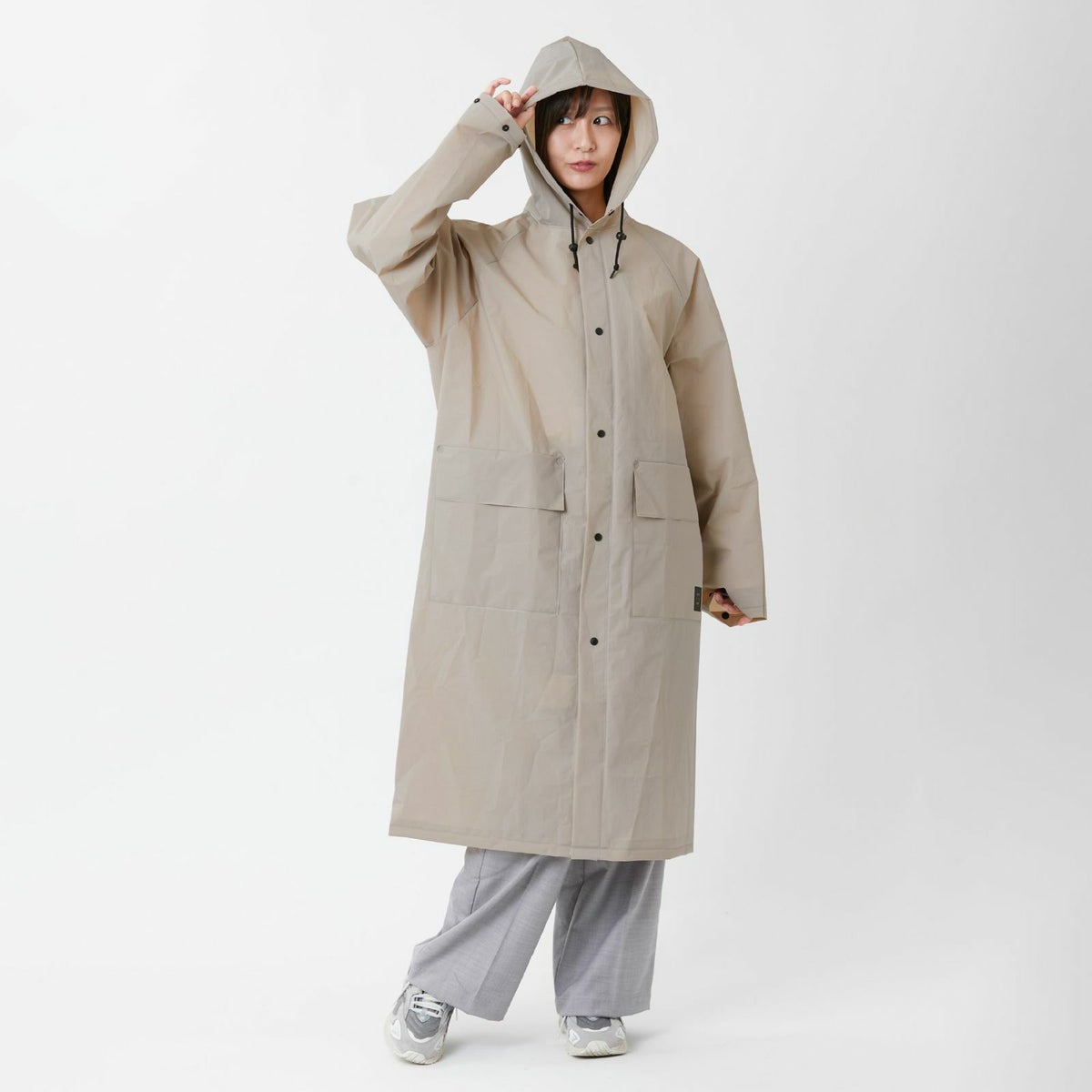 身長：165cm　着用サイズ：ベージュ M