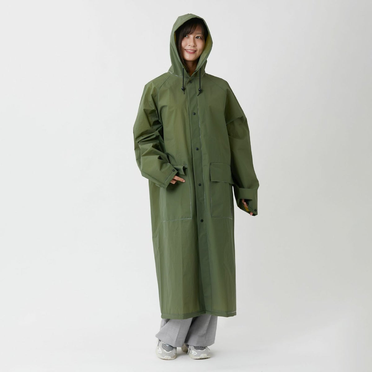 身長：165cm　着用：オリーブ L