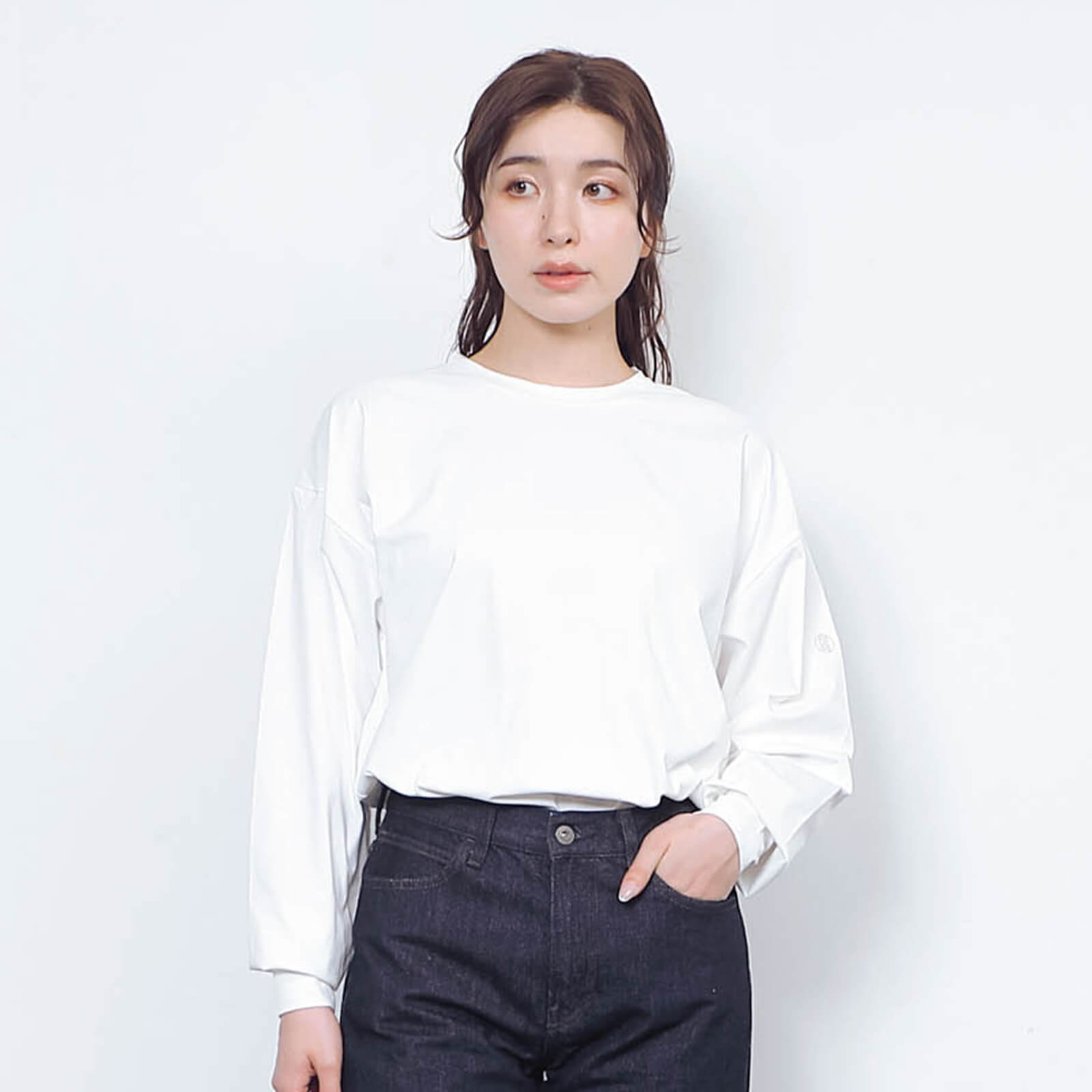 Admiral レディース 長袖Tシャツ ホワイト　Mサイズ AH-1001 レディース長袖Tシャツ | レインコート レインポンチョ通販
