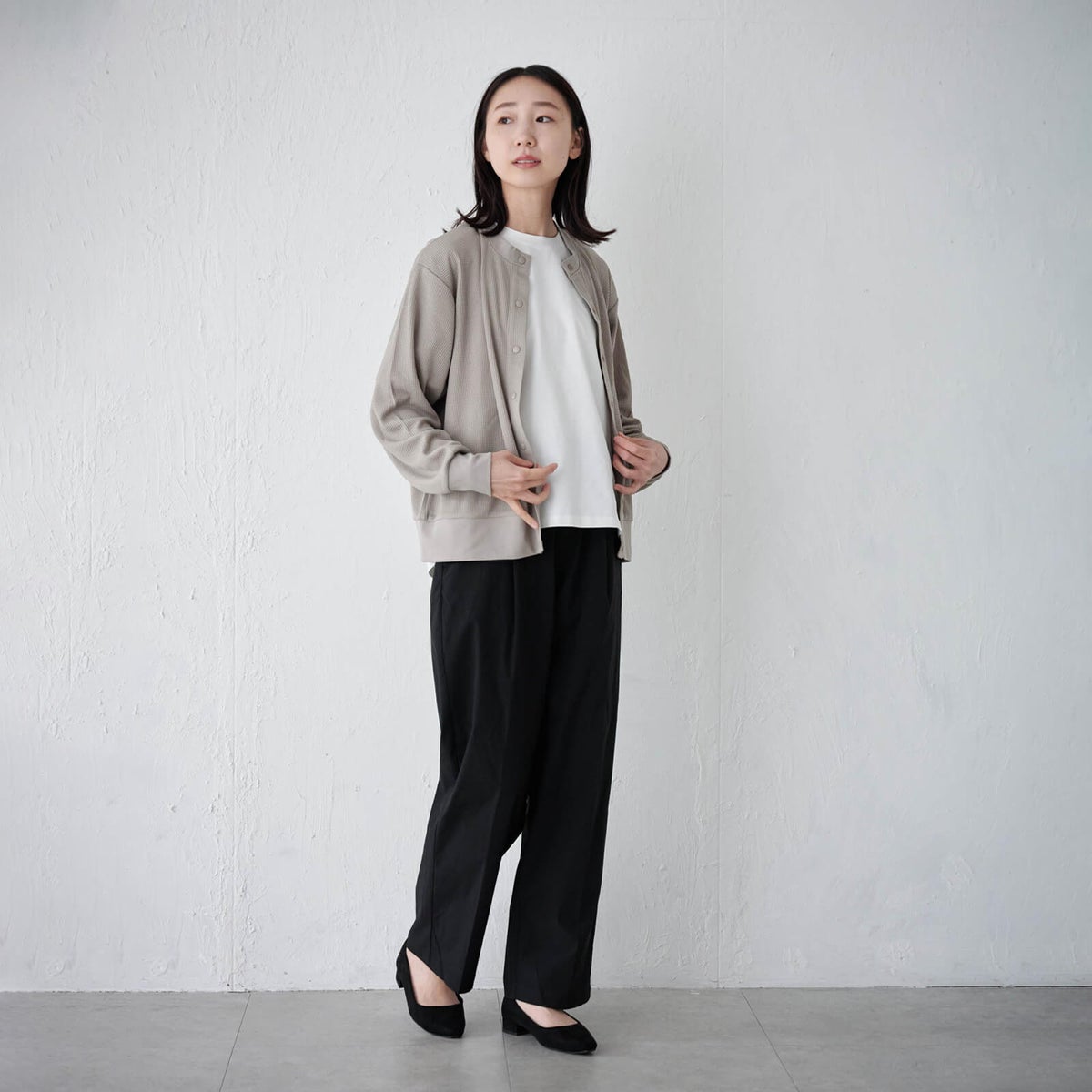 女性モデル：165cm ／ Lサイズ着用