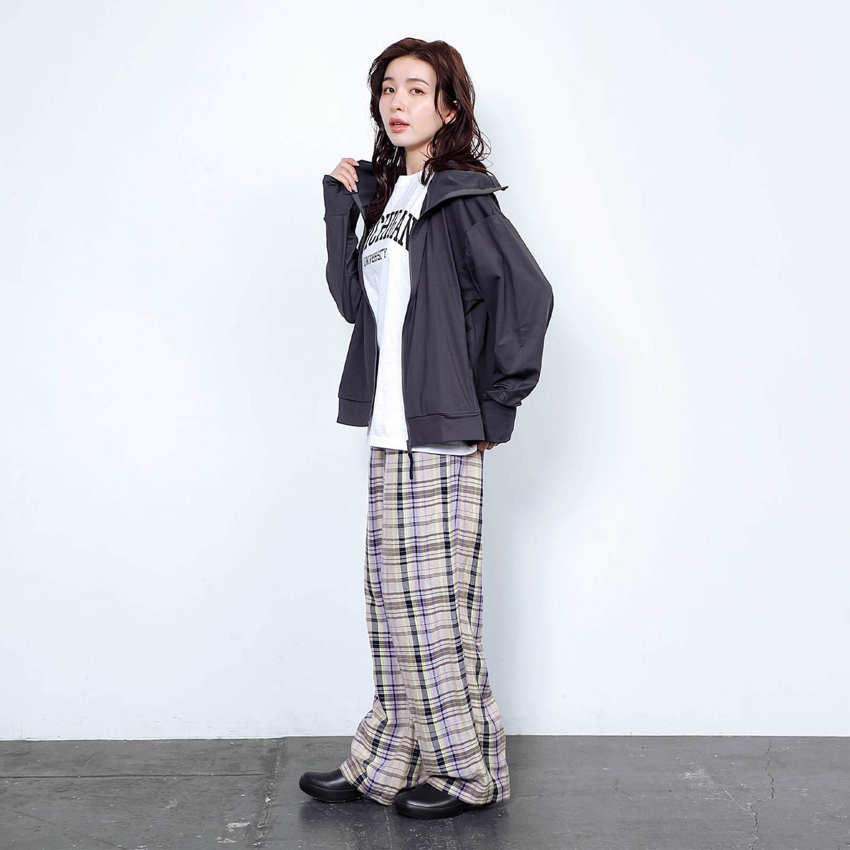 モデル：163cm／Lサイズ着用