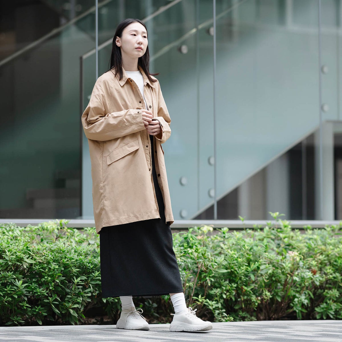 モデル：165cm／Mサイズ着用