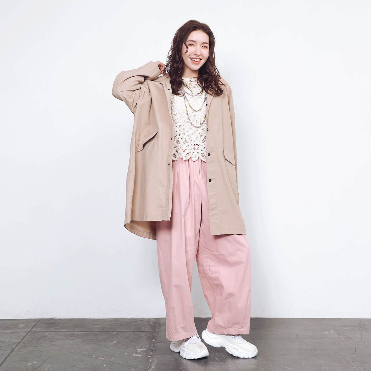 モデル：163cm／Mサイズ着用