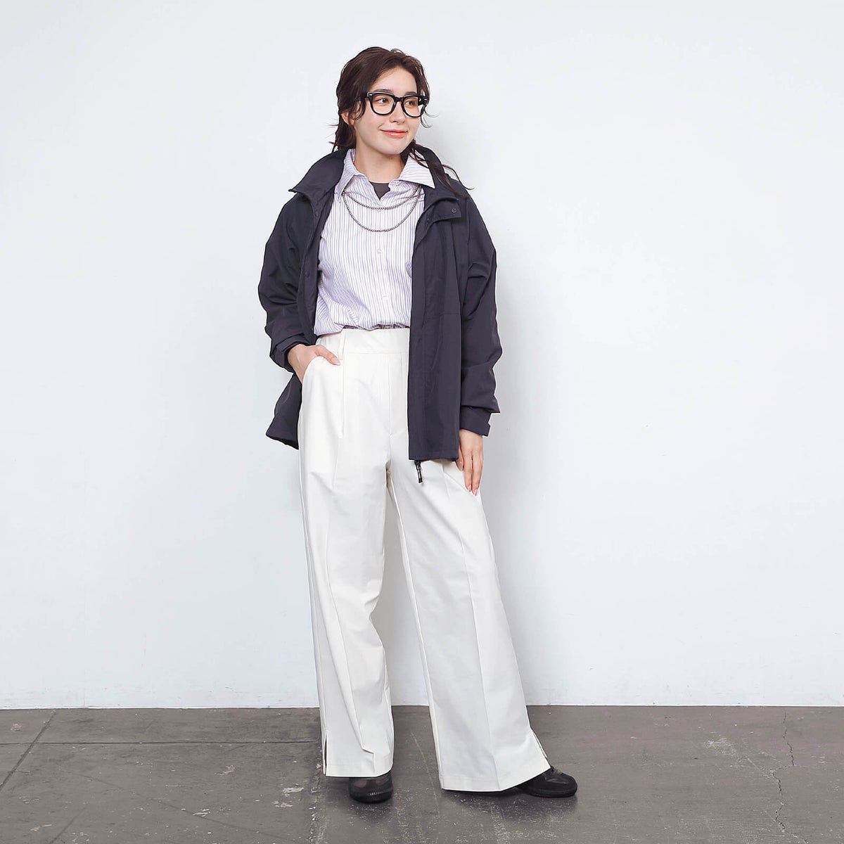 モデル：163cm／Mサイズ着用