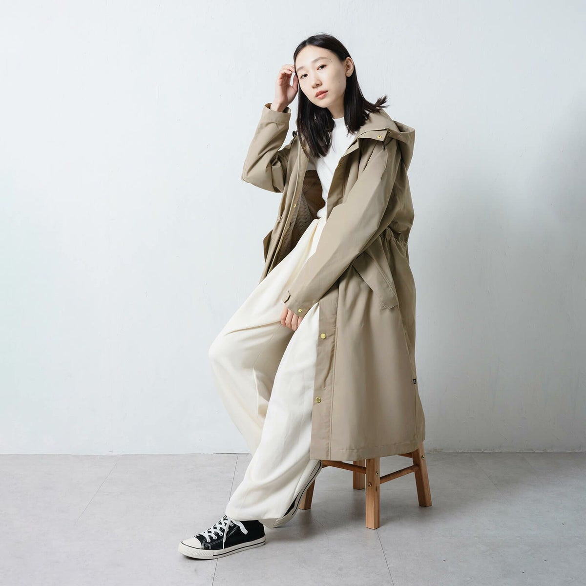 モデル：165cm／Lサイズ着用